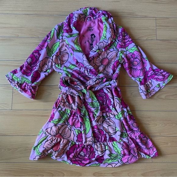 Betsey Johnson Other - Betsey Johnson Pink and Green Floral Robe
